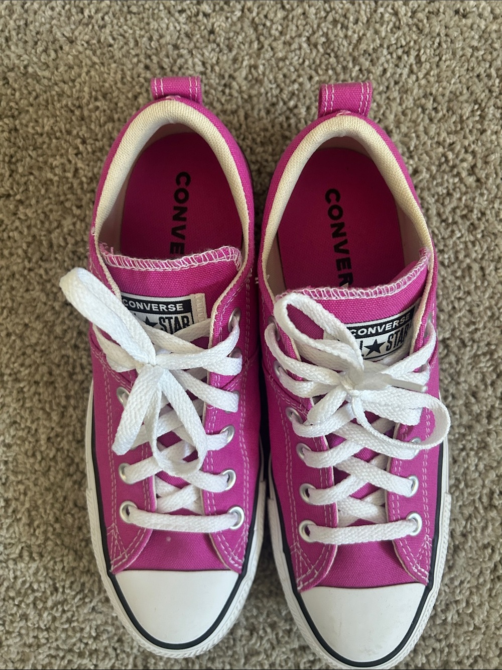 Converse Low Top Sneakers - Fuchsia Pink - Picture 2 of 5